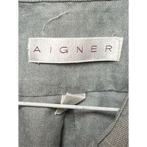 ETIENNE AIGNER MENS BUTTON DOWN DRESS SHIRT Gray SIZE 16 34/35